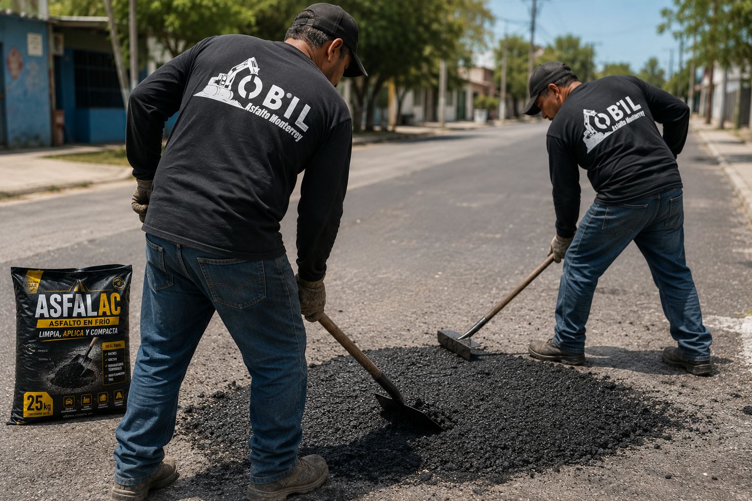 Preparación de superficie previa a la aplicación de asfalto en frío